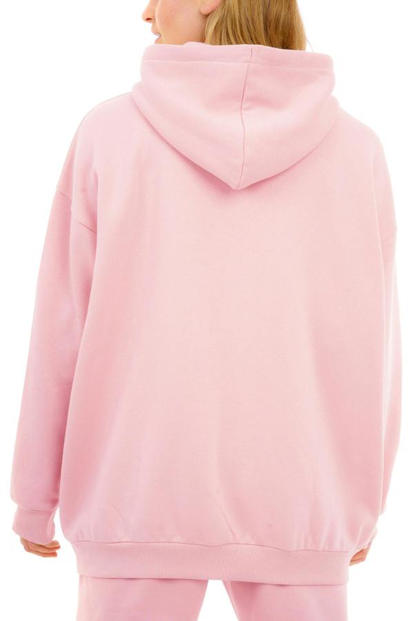 Smart Living Women's Cozy Polycotton Hoodie - Soft Pullover with Pocket - Pink