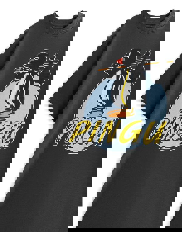 Pingu Unisex Grey Retro Short Sleeved T-Shirt