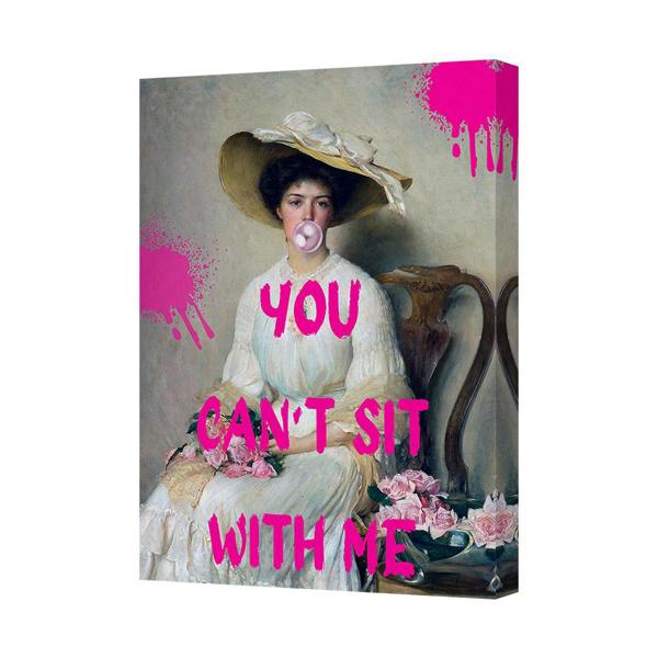 Benjamin Tate Design You Cant Sit With Me Canvas Art Print Pop Art Portrait