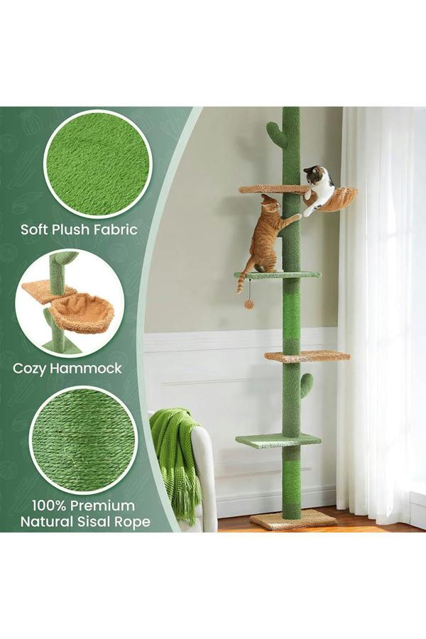 Living and Home Cactus Scratching Post Cat Tree