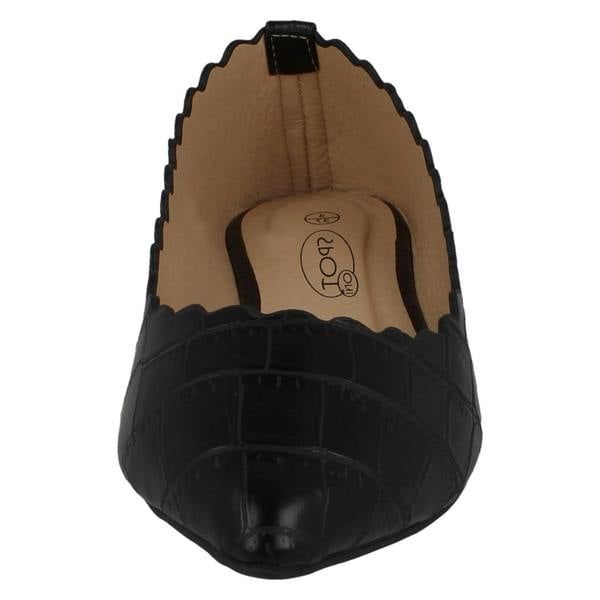 Spot On Ladies Spot On Pointed Toe Ballerinas F80457