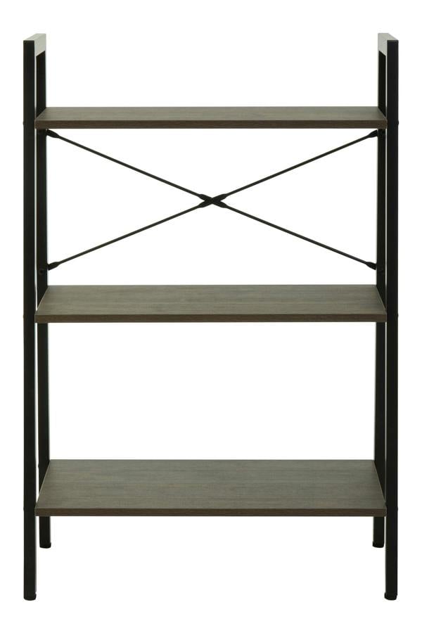 Interiors by Premier Bradbury Three Tier Dark Oak Veneer Ladder Shelf Unit