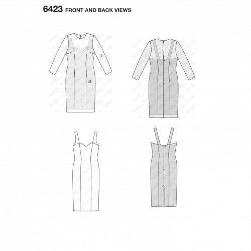 Burda Sewing Pattern 6423 Dresses For Women, 10 to 20 - Intermediate