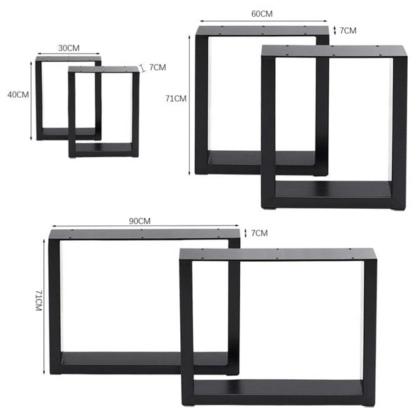Industrial Heavy Duty Rectangular Iron Table Legs Living and Home
