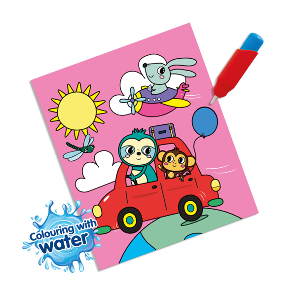 SES Creative Colouring with water book with water brush - Travel
