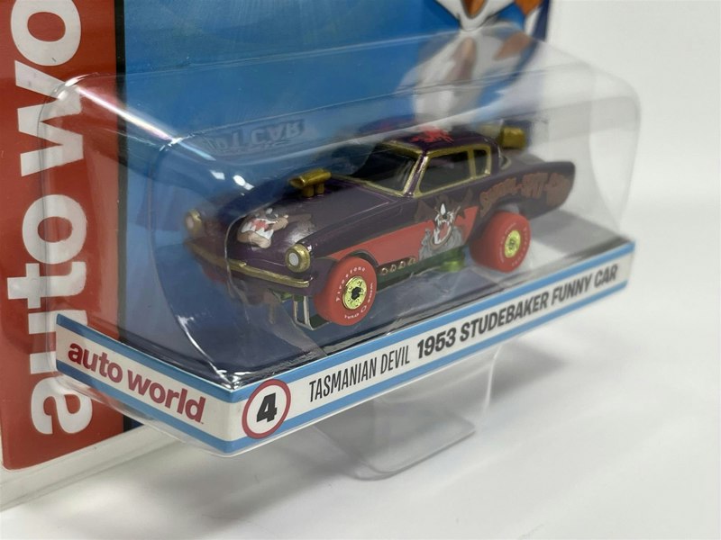 Auto World Slot Cars Tasmanian Devil 1953 Studebaker Thunderjet Ultra G HO Scale Slot Car SC363-4