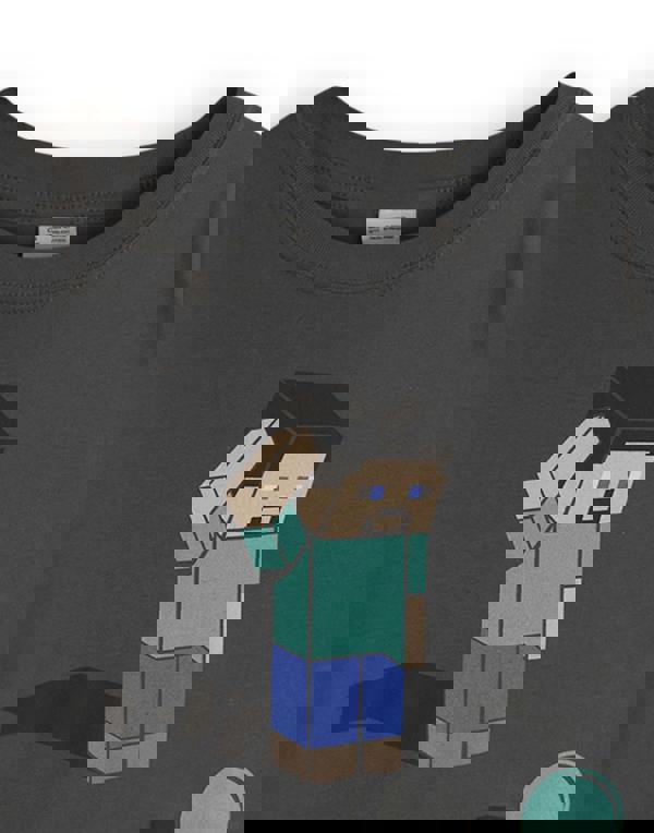 Minecraft Boys Black Short Sleeved T-Shirt