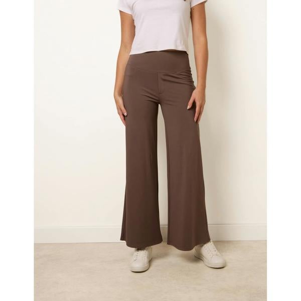 Blue Vanilla Wide Leg Soft Touch Trousers With Stretch
