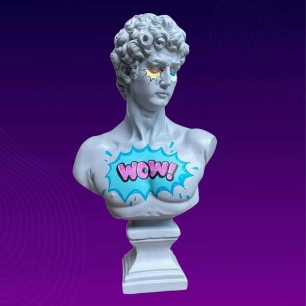 Artchi Groovy David: The Funky Bust Sculpture 1/1