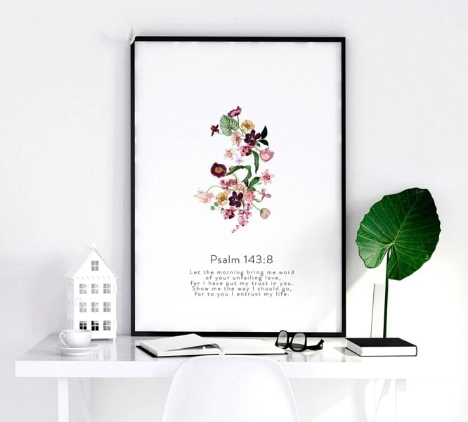 Christian religious posters for bedroom | set of 3 wall art prints