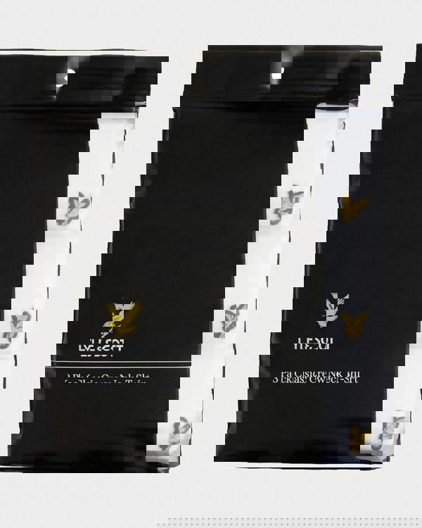 Lyle & Scott Mens Basic 3 Pack T-Shirts - 626 White | CHO | Designer Mens Short Sleeve T-Shirts & Tops