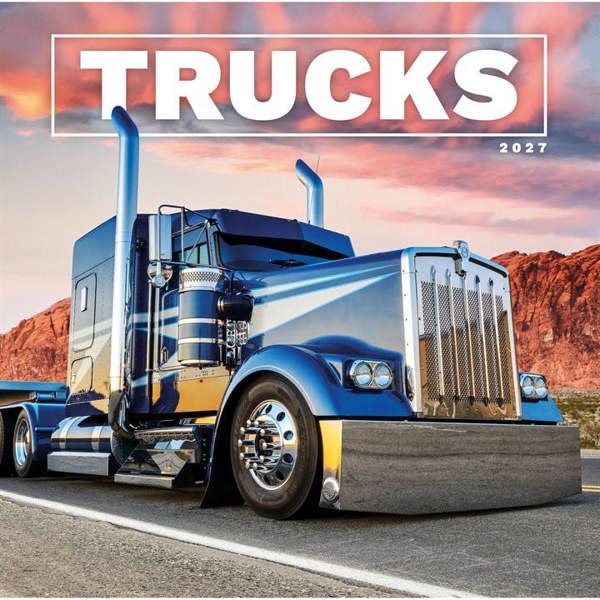 Trucks Calendar 2027, Wall Calendars, Month To View, Transport, Gift