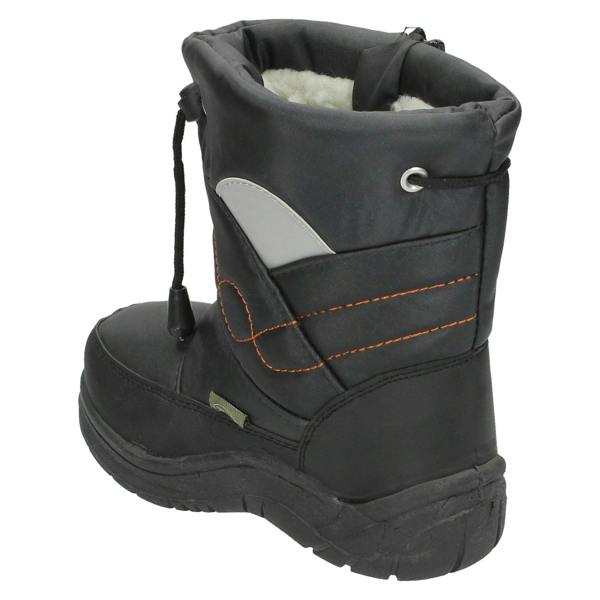 Boys Snow Fun Tie Front Embroidered Design Snow Boots 8.561801A