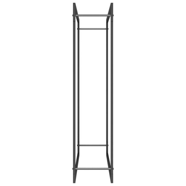 Berkfield Firewood Rack Matt Black 110x28x116 cm Steel