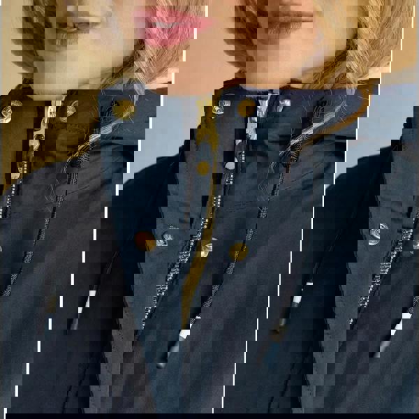 Joules Joules PORTWELL Waterproof Hoodie Raincoat With Adjustable Waist Navy