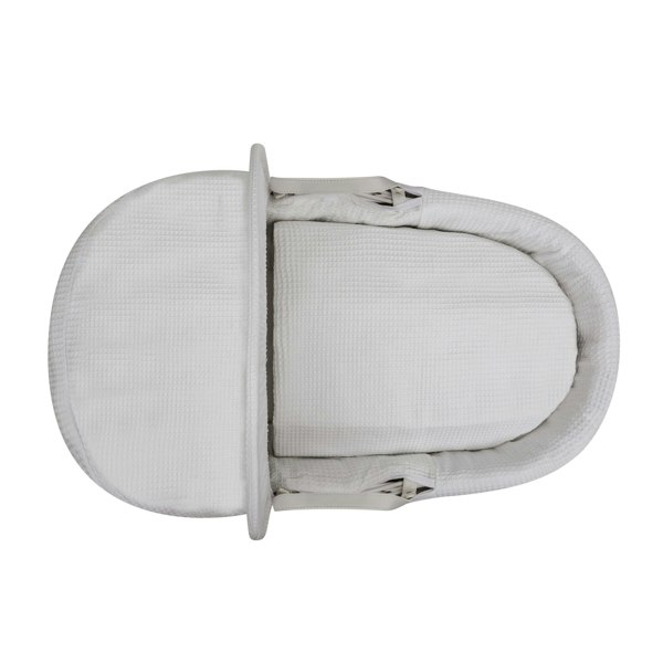 Kinder Valley White Waffle White Wicker Moses Basket