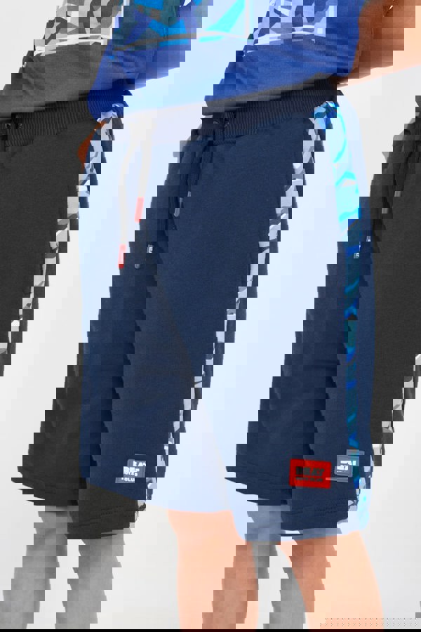 Beat Boyz Club Unite Shorts - Navy/Blue Geo