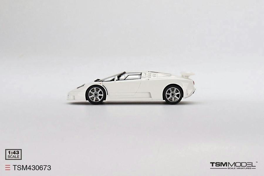 MCSlots Bugatti EB110 Super Sport White  Monaco 1:43 Scale TSM430673
