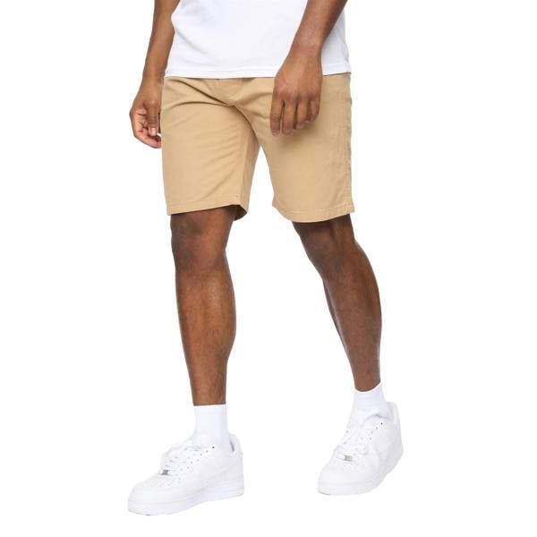 Crosshatch Mens Blansmoore Elasticated Waist Shorts - Stone - 
