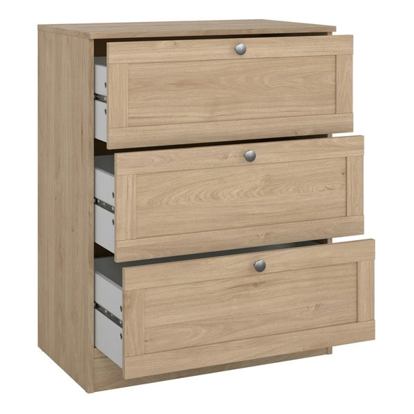 Furniture To Go Brande Chest with 3 Frame Drawers in Jackson Hickory