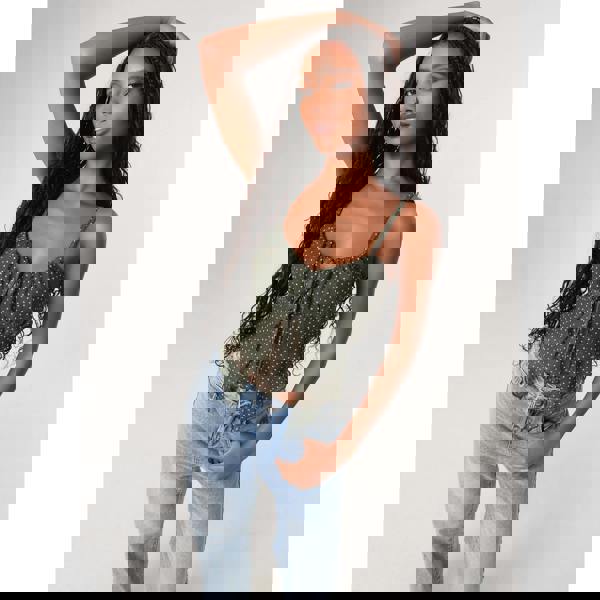 Pink Vanilla Polka Dot Butterfly Cami Top