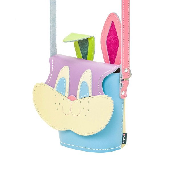 Pastel Kaleidoscope Jack Rabbit Leather Bag - Novelty Bag - Zatchels