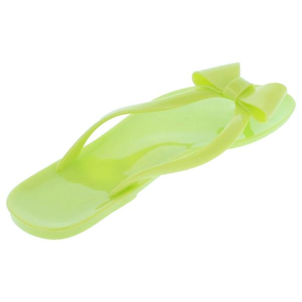 Spot On Ladies Spot On Flat Bow Trim Toepost Jelly Sandal