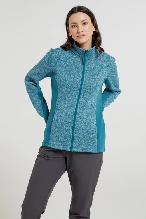 Mountain Warehouse Womens/Ladies Idris Panelled Fleece Jacket - Teal