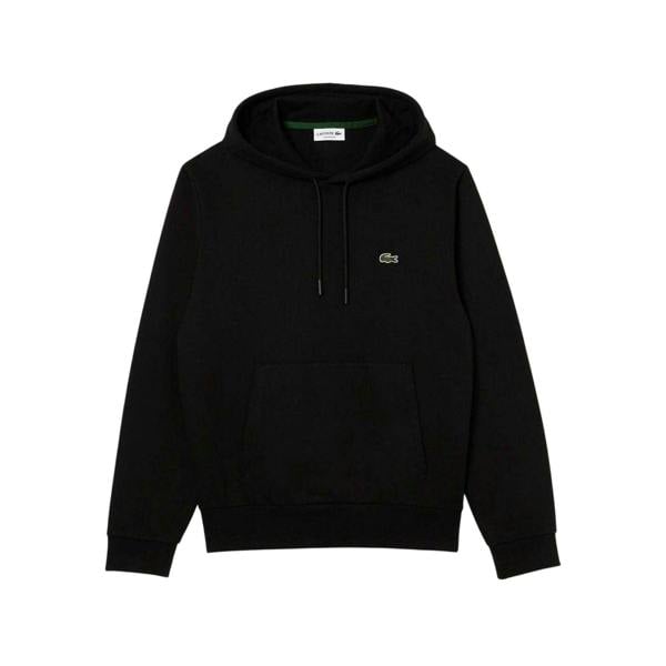 Lacoste Mens Basic Pullover Hoodie - Black - 