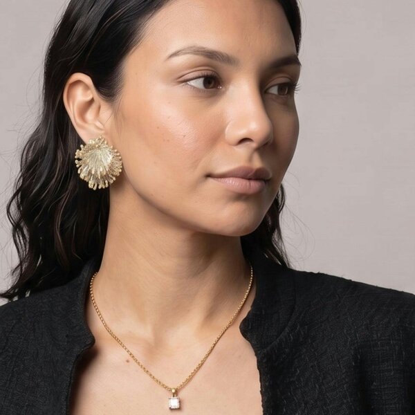 Uchi & Soto Kin Gold Statement Stud Earrings