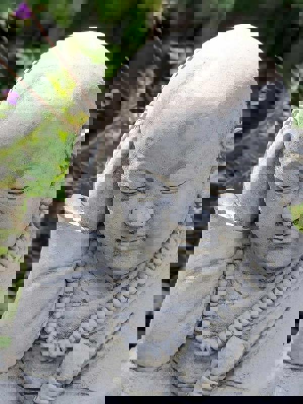 Stone Cast Drummer Monk Garden Ornament