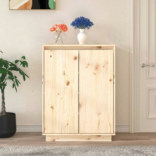 Berkfield Shoe Cabinet 60x35x80 cm Solid Wood Pine