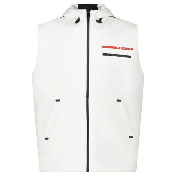 Prada Linea Rossa Technical Gilet White - chancefashionco