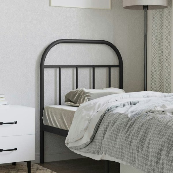 Berkfield Metal Headboard Black 75 cm