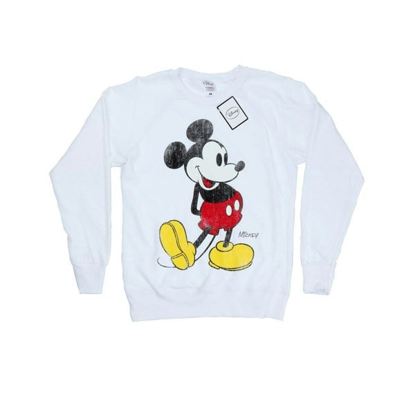 Disney Womens/Ladies Mickey Mouse Classic Kick Sweatshirt - White