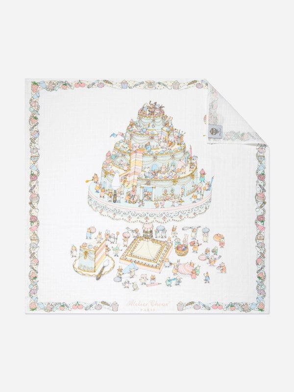 Atelier Choux Baby Le Gateau Swaddle in Blue (100cm)