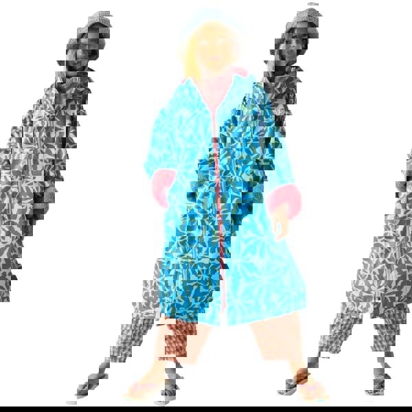 Regatta Childrens/Kids Floral Changing Robe - Blue/Pink Lemonade - 