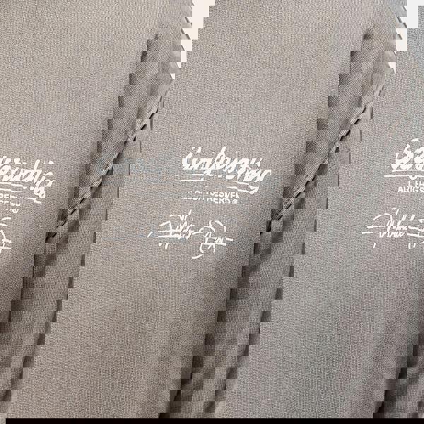 Good For Nothing Taupe Oversized Graphic Back Print Overhead Hoody - Taupe Image 3