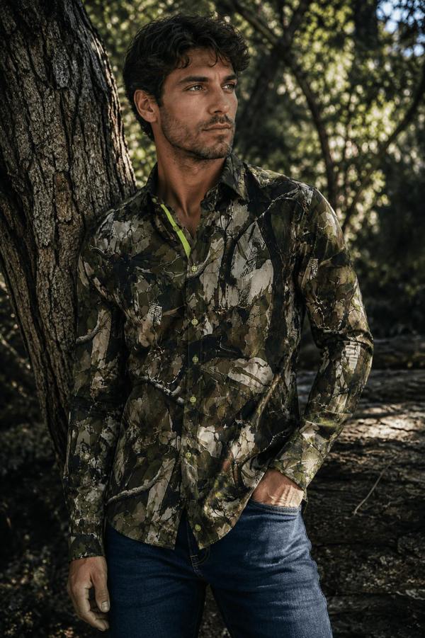 Woodland Stalker Real Tree Print Shirt - Claudio Lugli Shirts
