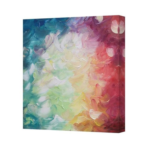 Benjamin Tate Design Contemporary Rainbow Canvas Art Print Gallery Wrapped Handmade In The UK