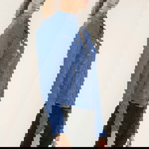 Leather Company Women's Real Leather Classic Racer Style Biker Jacket