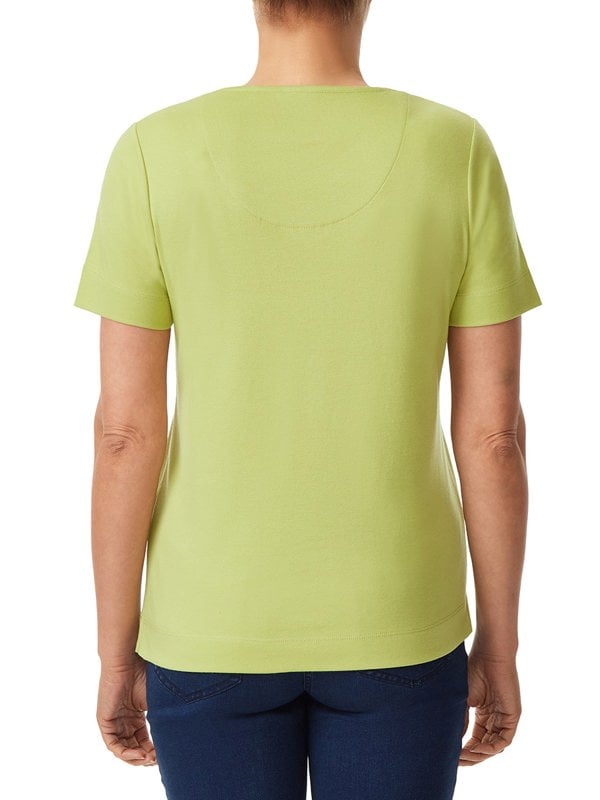 PennyPlain Diamante Sweetheart Neck Top - Kiwi