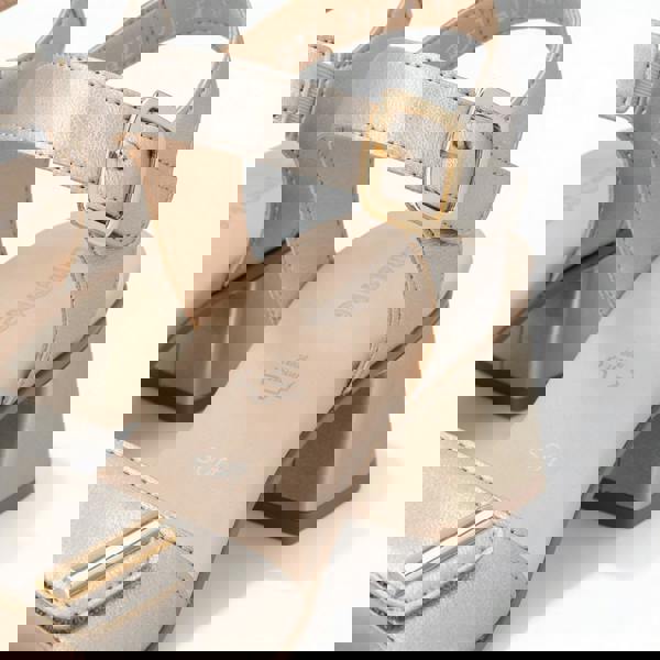 Remonte Remonte D1K54 Womens Ankle Strap Sandals Pale Gold