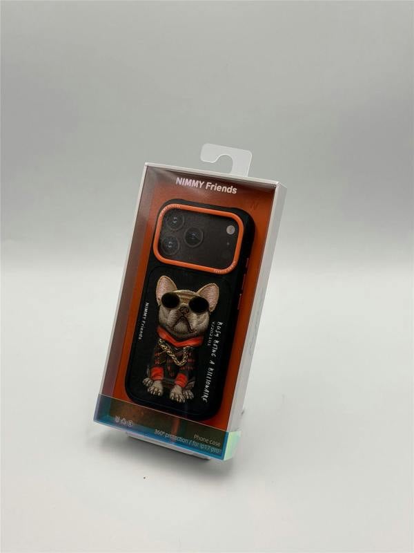 Nimmy Friends Nimmy Glasses Cool Dog Case with MagSafe for iPhone 17 Pro 6.3" Black Orange - N-YJ-IP17-PRO-01