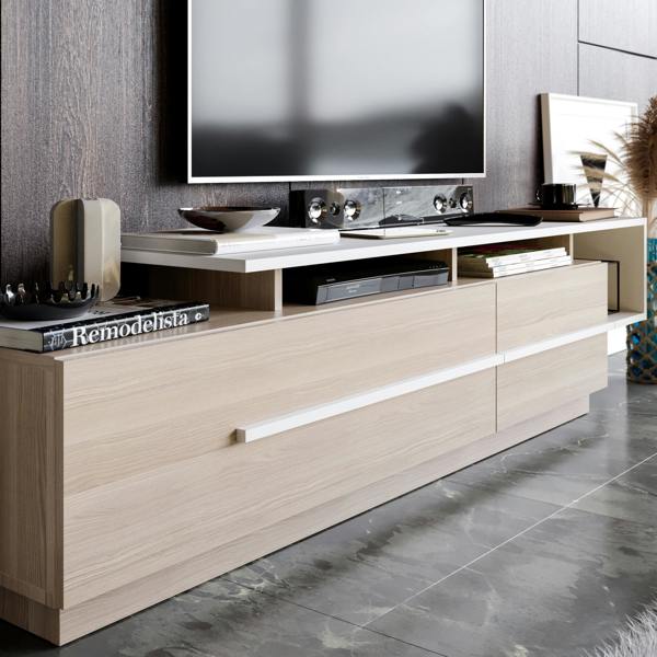 Decorotika Pia Modern Tv Stand TV Cabinet for TV's up to 65"