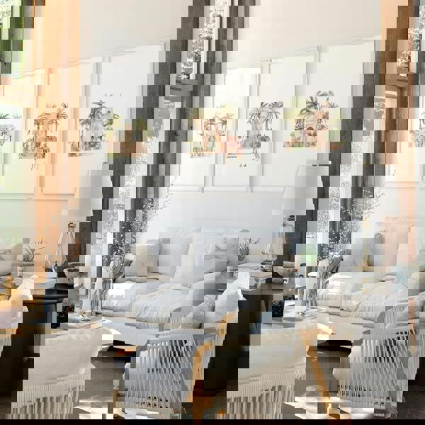 Wall Canvas Living Room | Set of 3 Moroccan Inspired Wall art Prints