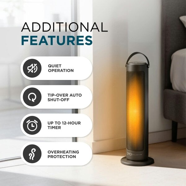 DMD Collective 20" Ceramic Tower Heater with Remote & Timer 2000W