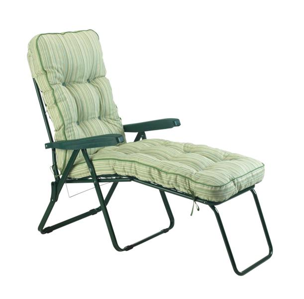 Deluxe Garden Lounger | Multi-Pattern Reclining Sun Lounger The Garden Furniture Shop