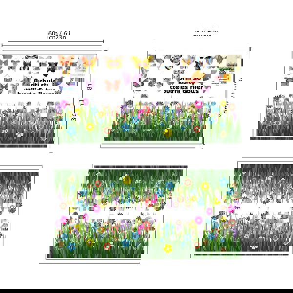 WALPLUS WS5031 - Colourful Butterflies Grass