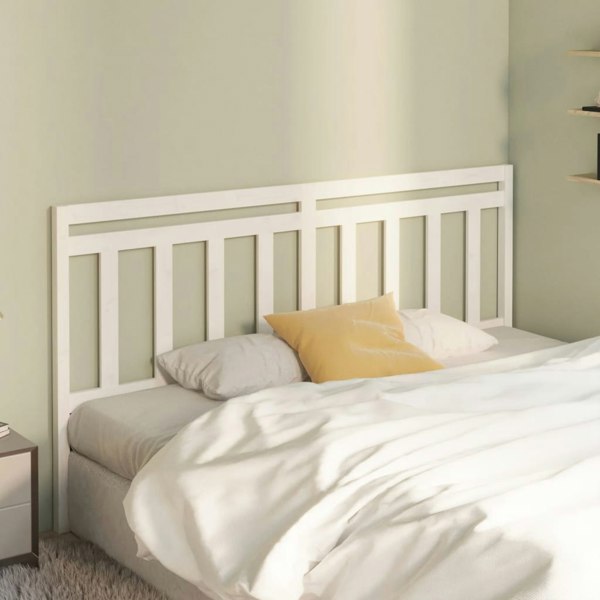 Berkfield Bed Headboard White 186x4x100 cm Solid Wood Pine